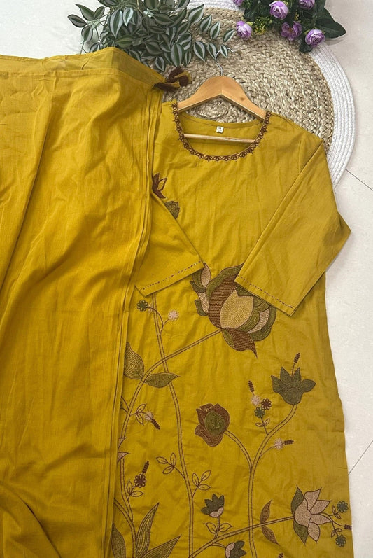 Premium Embroidery Cotton Kurta Set_KE-0211-57