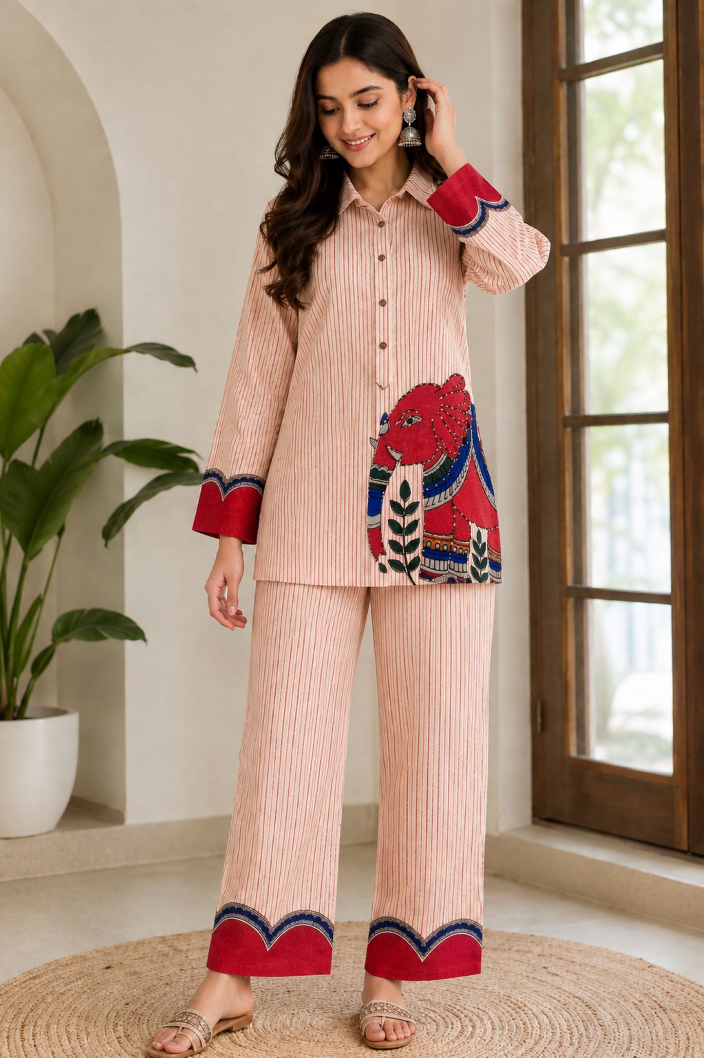 Printed Cotton Co-ord Set_KE-0211-89