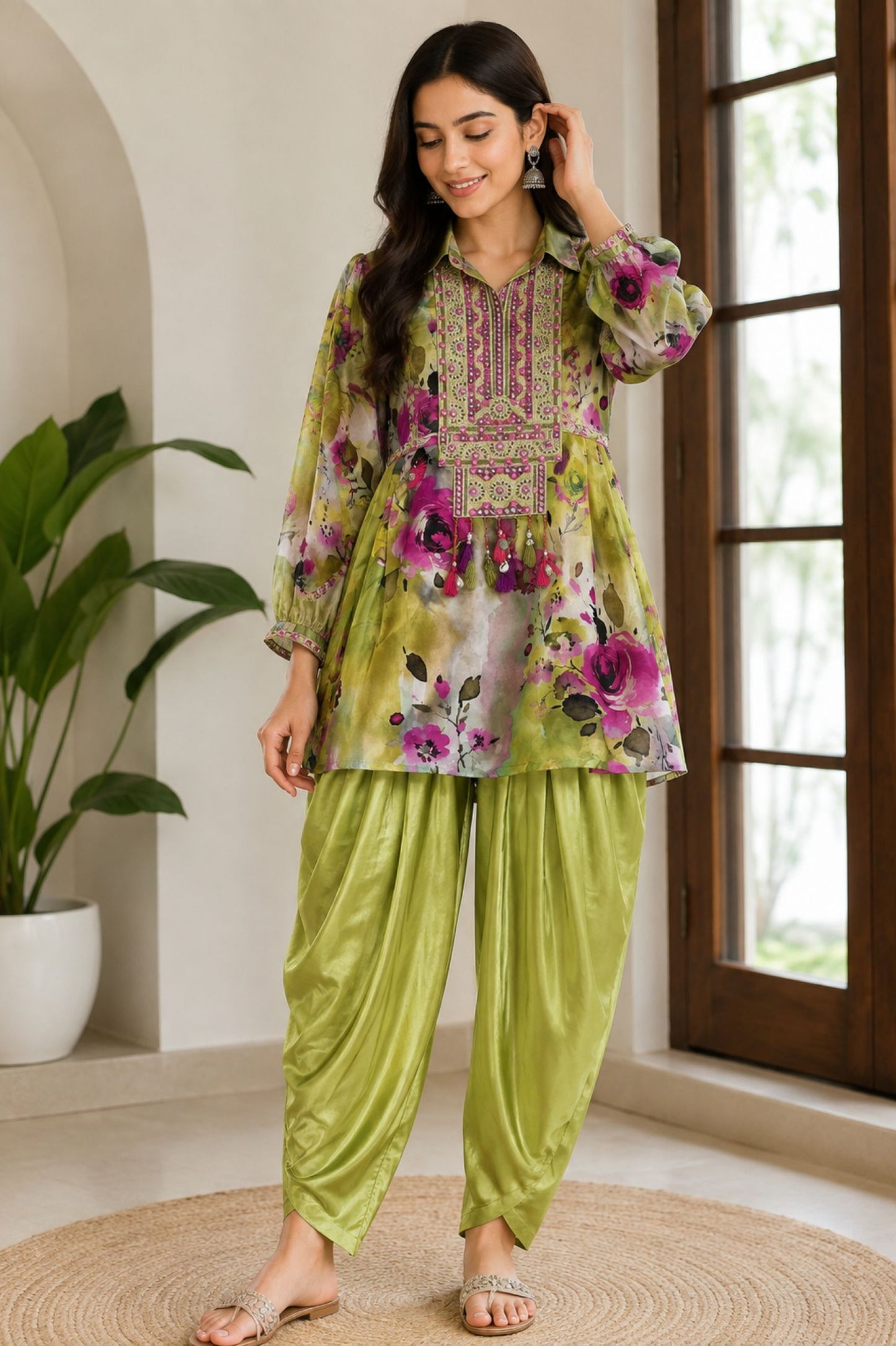 Embroidery Chinon Co-ord Set_KE-0211-90