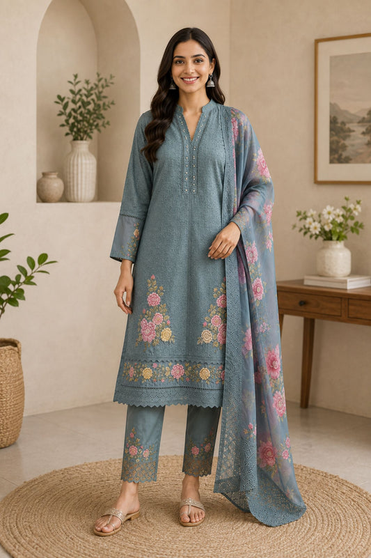 Premium Hakoba Cotton Kurta Set_KE-0211-100