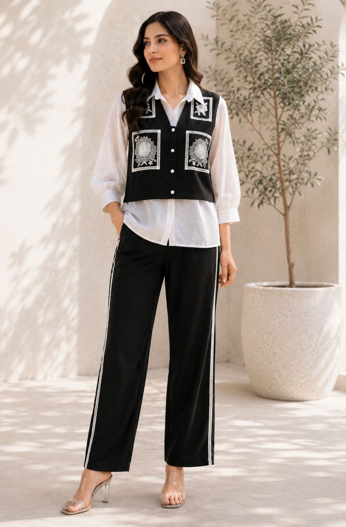 Cotton Co-ord Set with Jacket_KE-0211-91