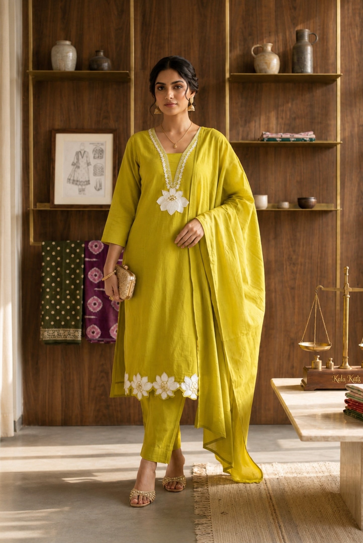 Cotton Embroidery Kurta Set_KE-0211-24