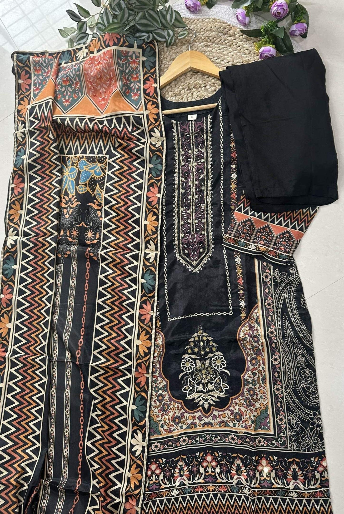 Printed Chinon Kurta Set_KE-0211-95