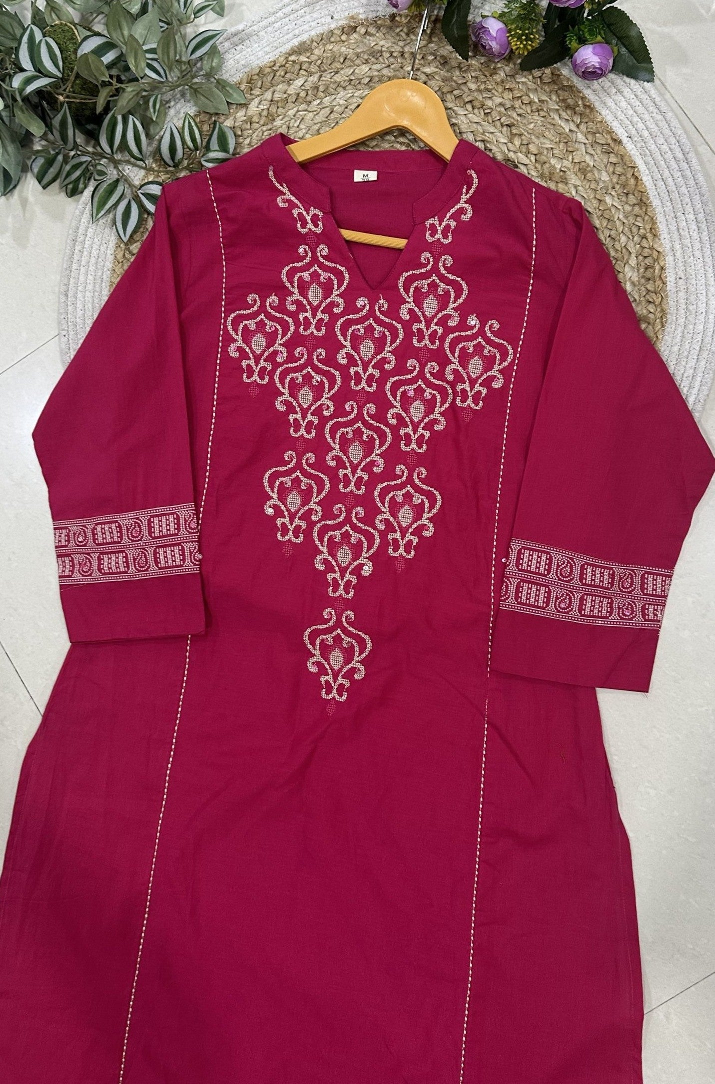 Embroidery Cotton Kurta Set_KE-0211-28