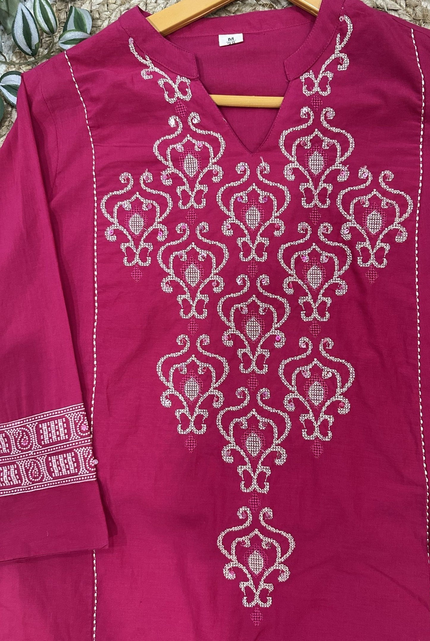 Embroidery Cotton Kurta Set_KE-0211-28