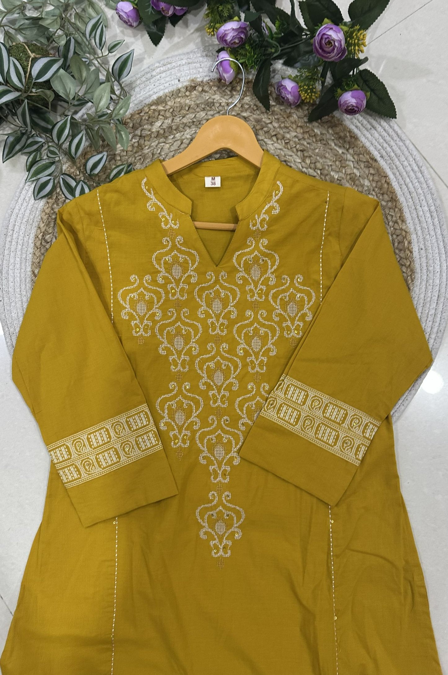 Embroidery Cotton Kurta Set_KE-0211-29