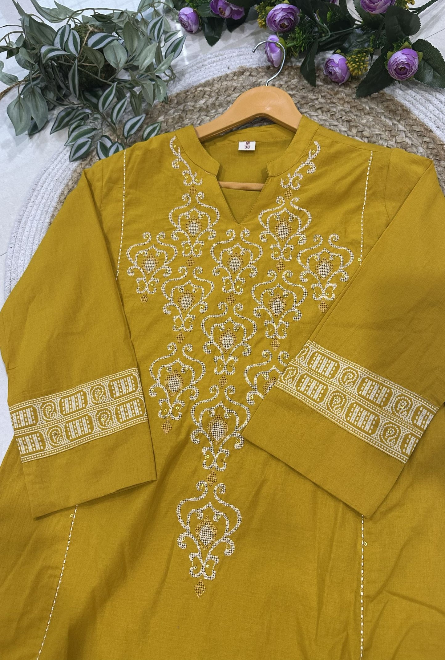 Embroidery Cotton Kurta Set_KE-0211-29