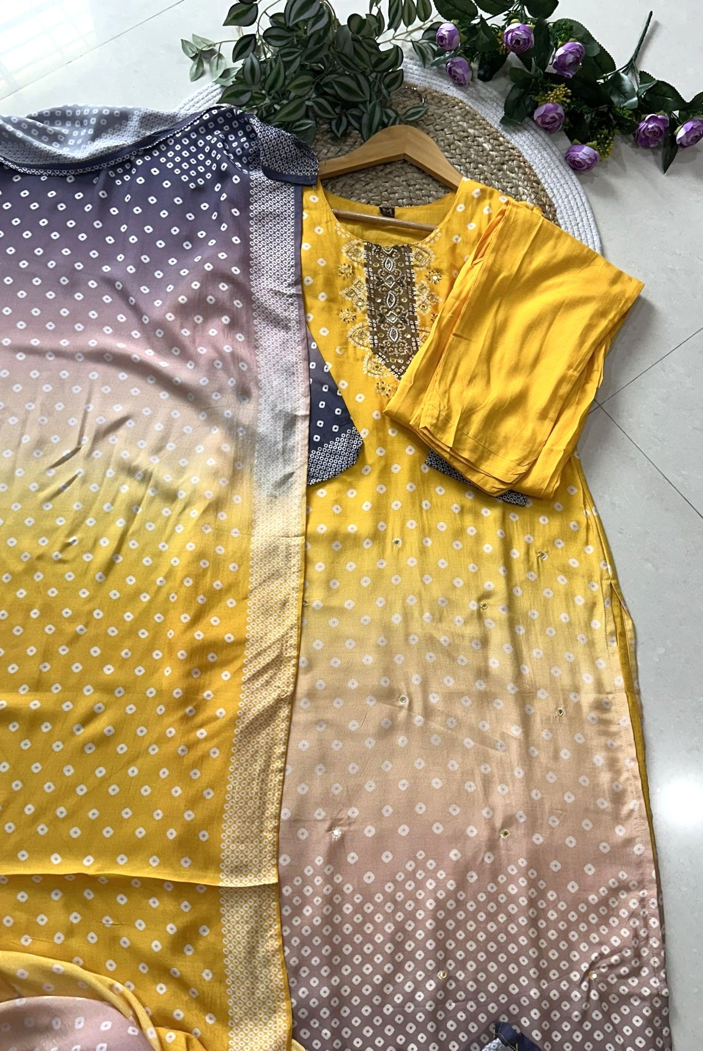 Printed Pure Muslin Kurta Set_KE-0211-92