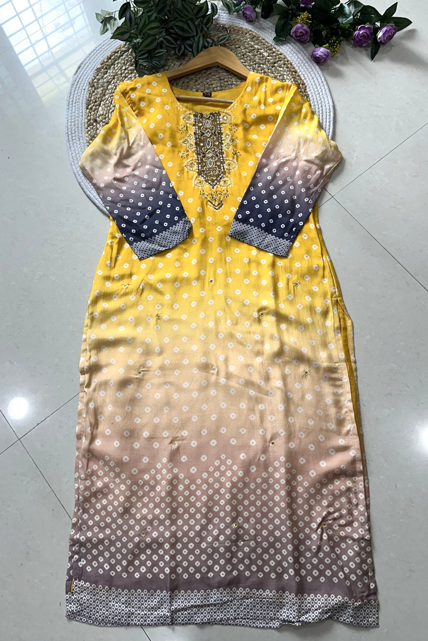 Printed Pure Muslin Kurta Set_KE-0211-92