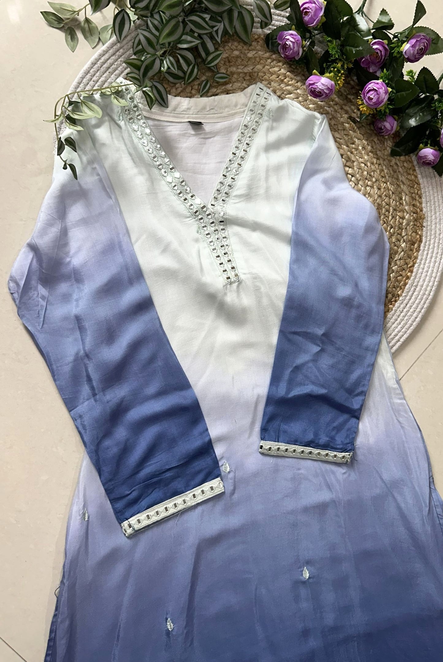 Pure Muslin Ombre Kurta Set_KE-0211-94