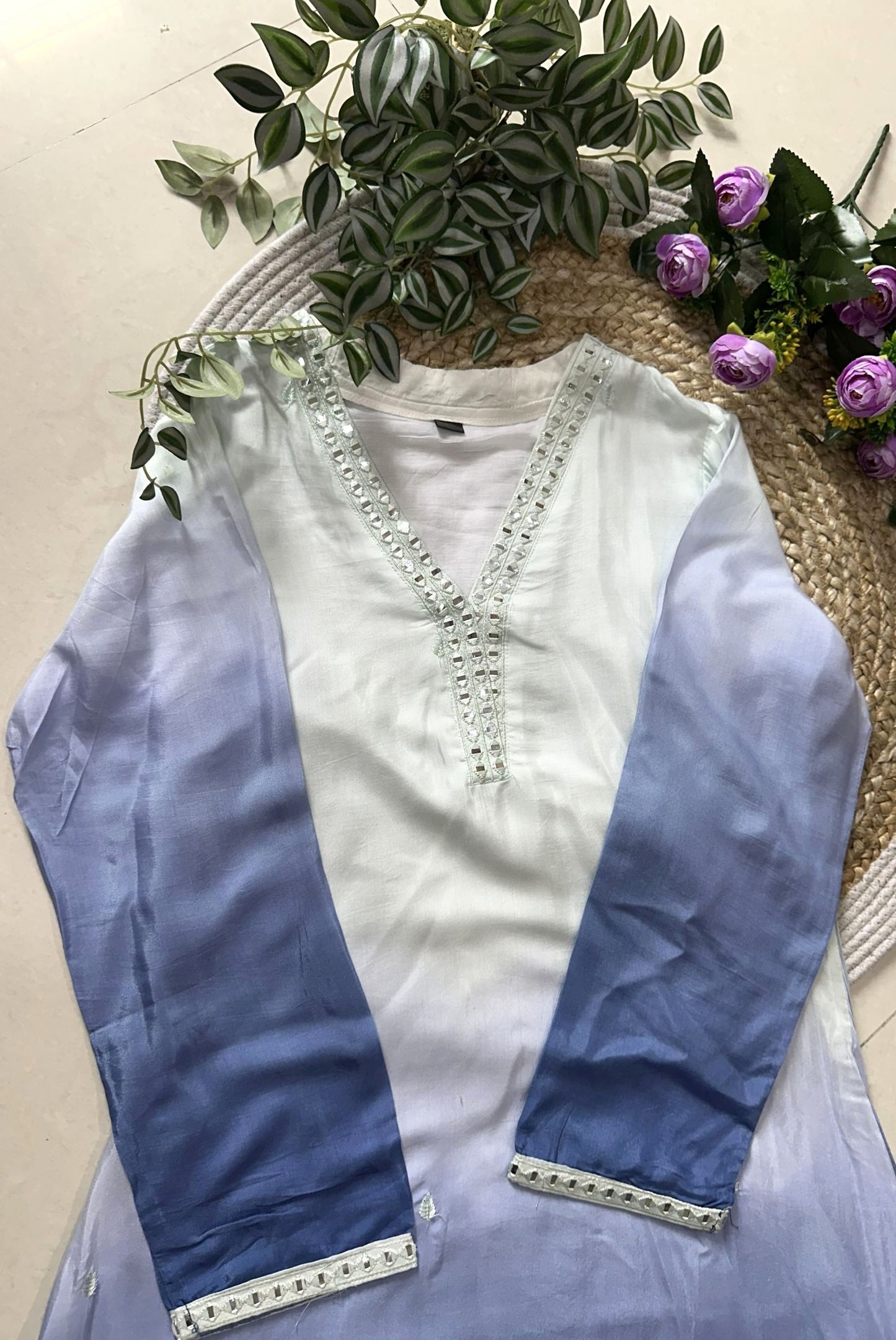 Pure Muslin Ombre Kurta Set_KE-0211-94