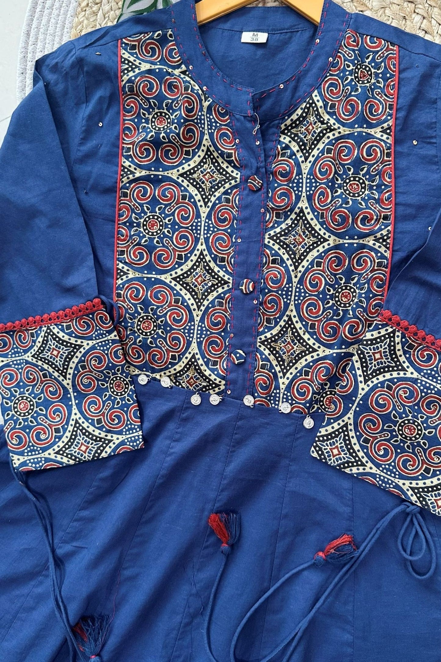 Premium Cotton Anarkali in Ajrak Print_KE-0211-34