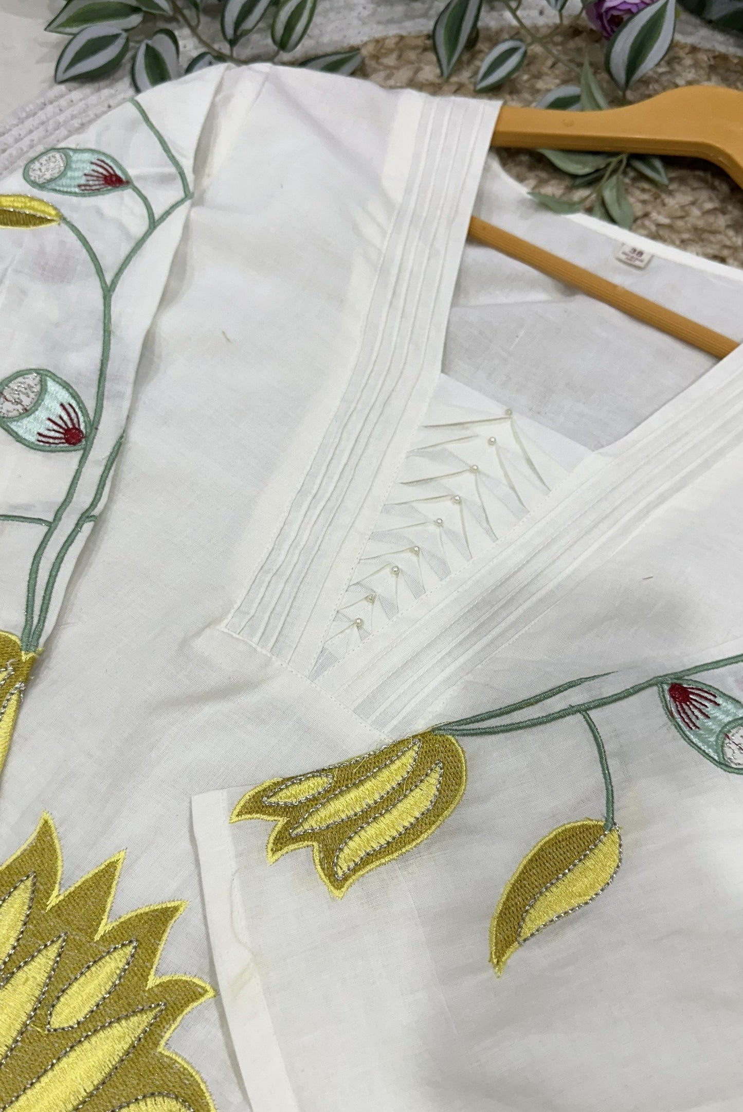 Embroidery Cotton A-Line Kurta Set_KE-0211-14