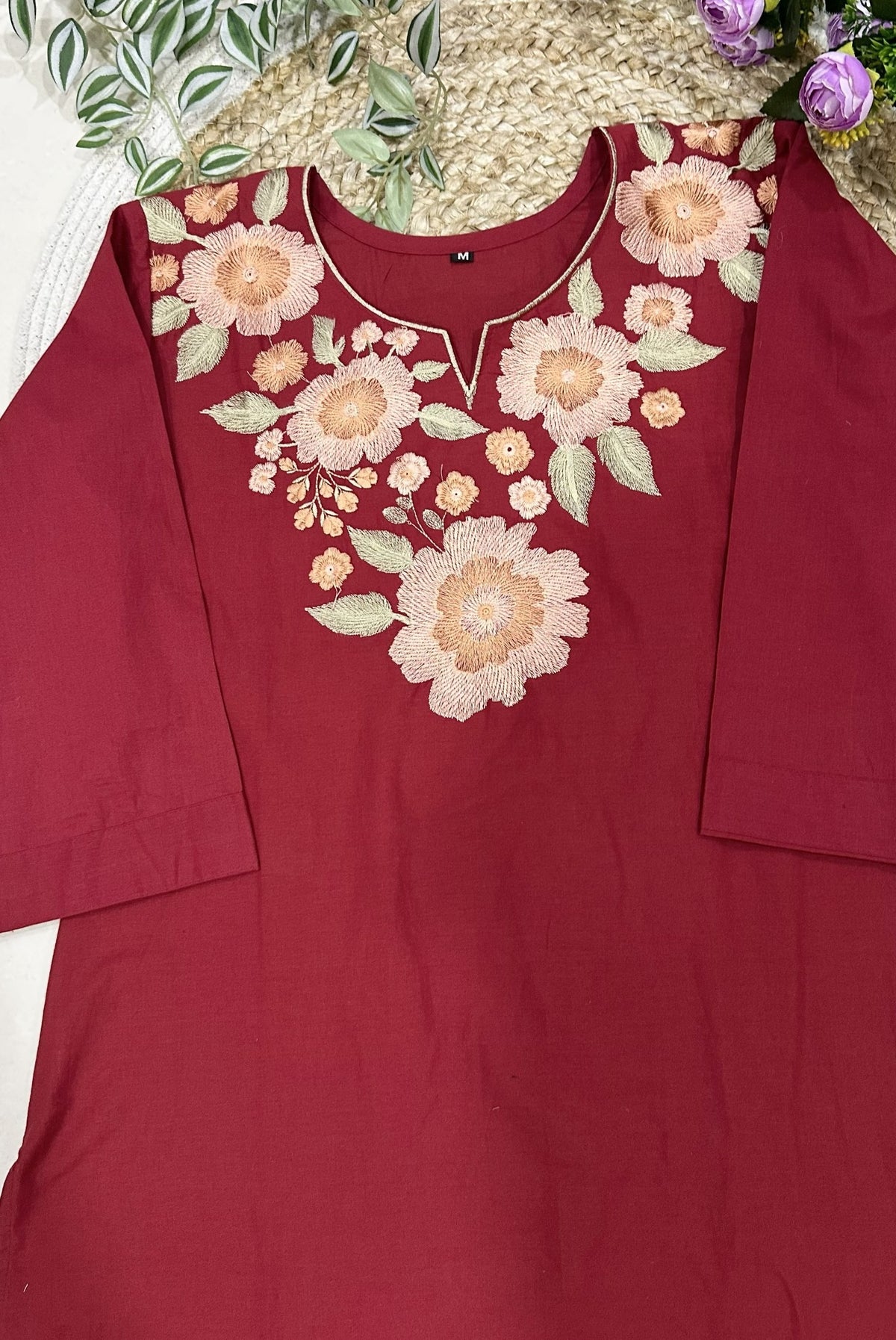 Embroidery Cotton Co-ord Set_KE-0211-19