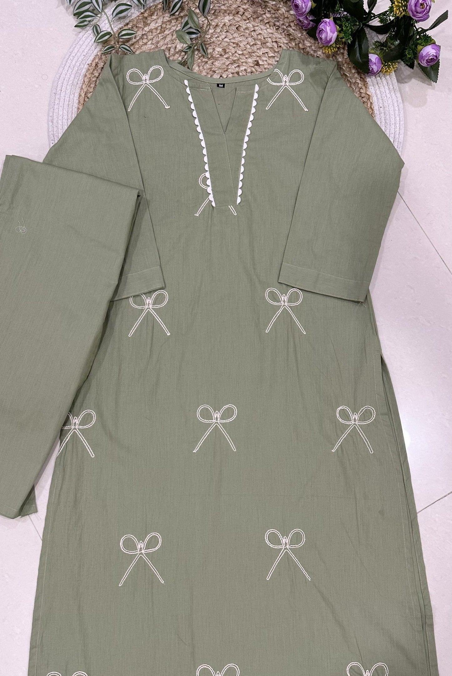 Embroidery Cotton Co-ord Set_KE-0211-21