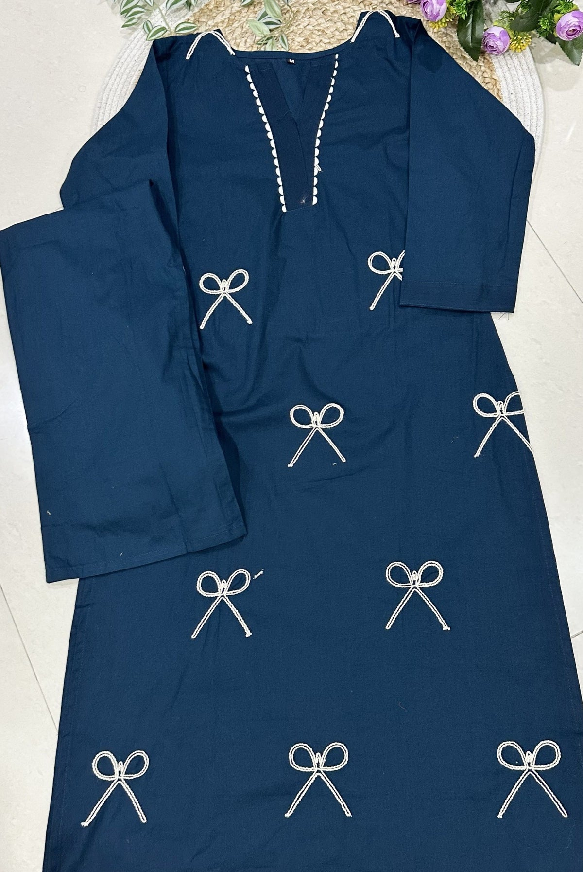 Embroidery Cotton Co-ord Set_KE-0211-20