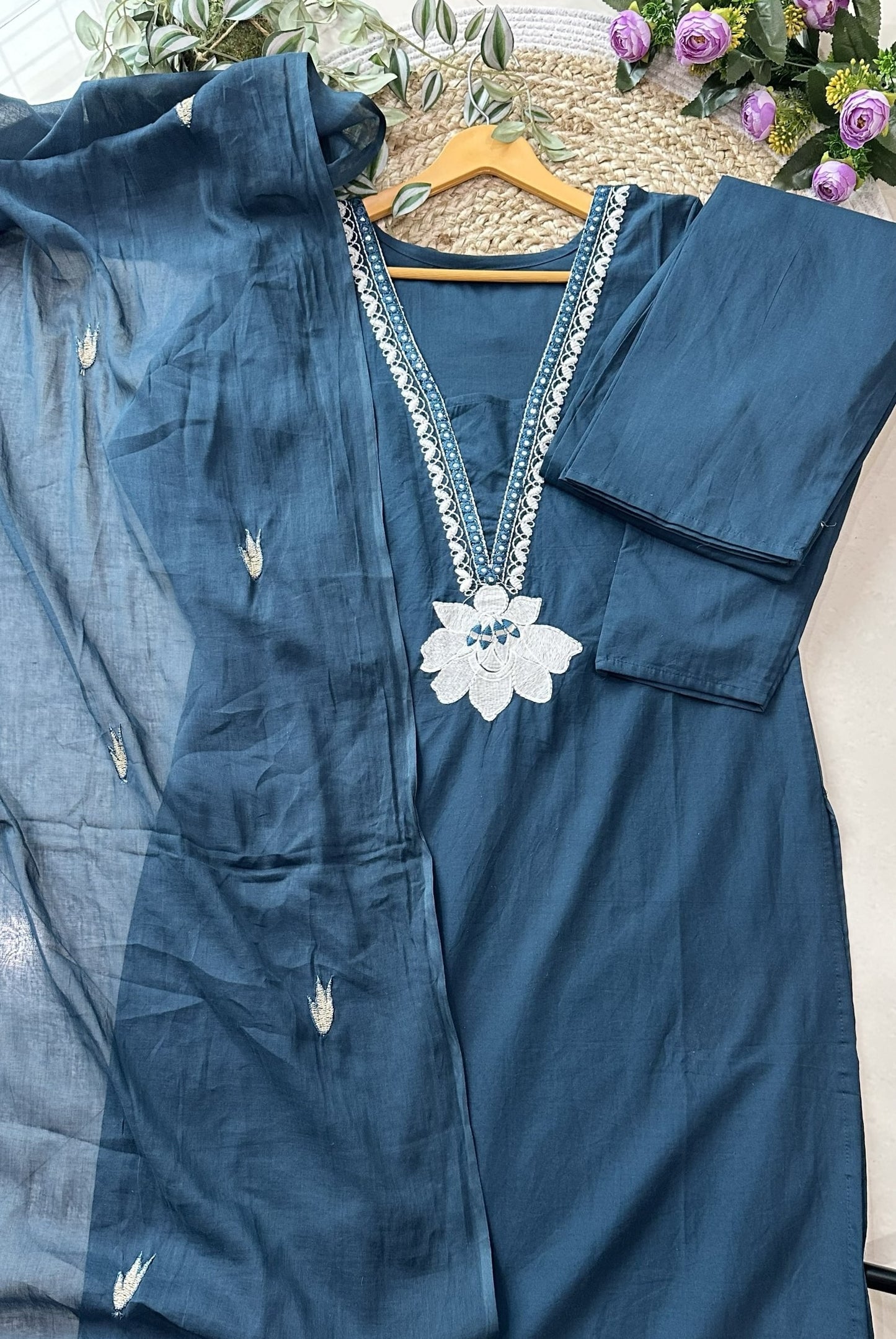 Cotton Embroidery Kurta Set_KE-0211-23