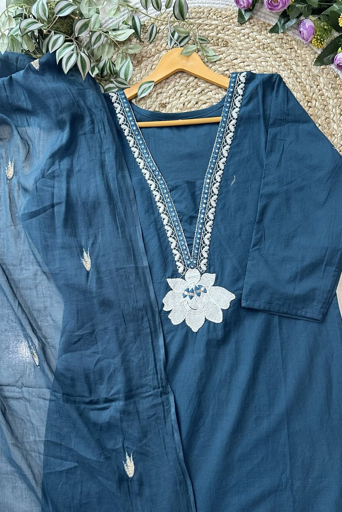 Cotton Embroidery Kurta Set_KE-0211-23