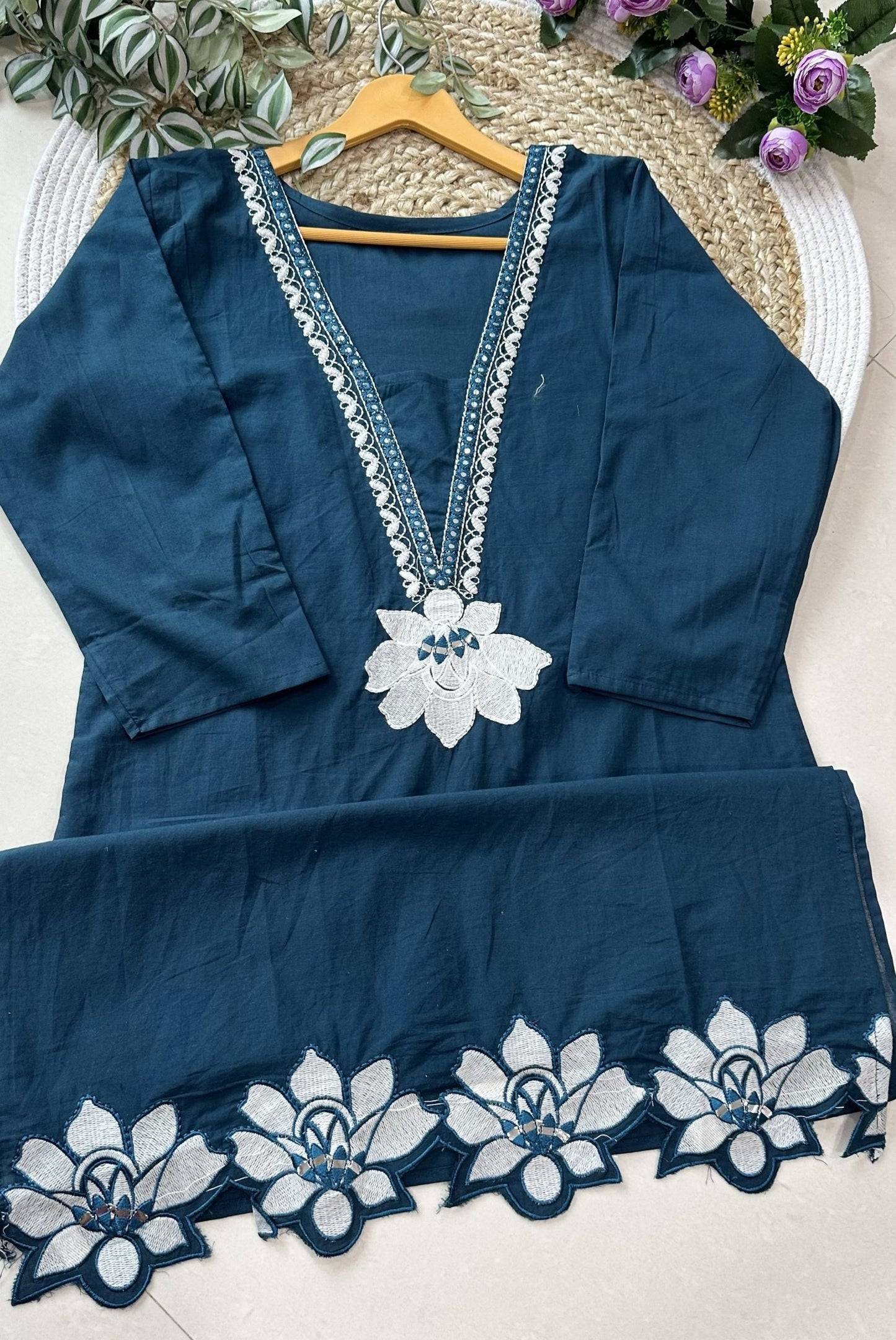 Cotton Embroidery Kurta Set_KE-0211-23