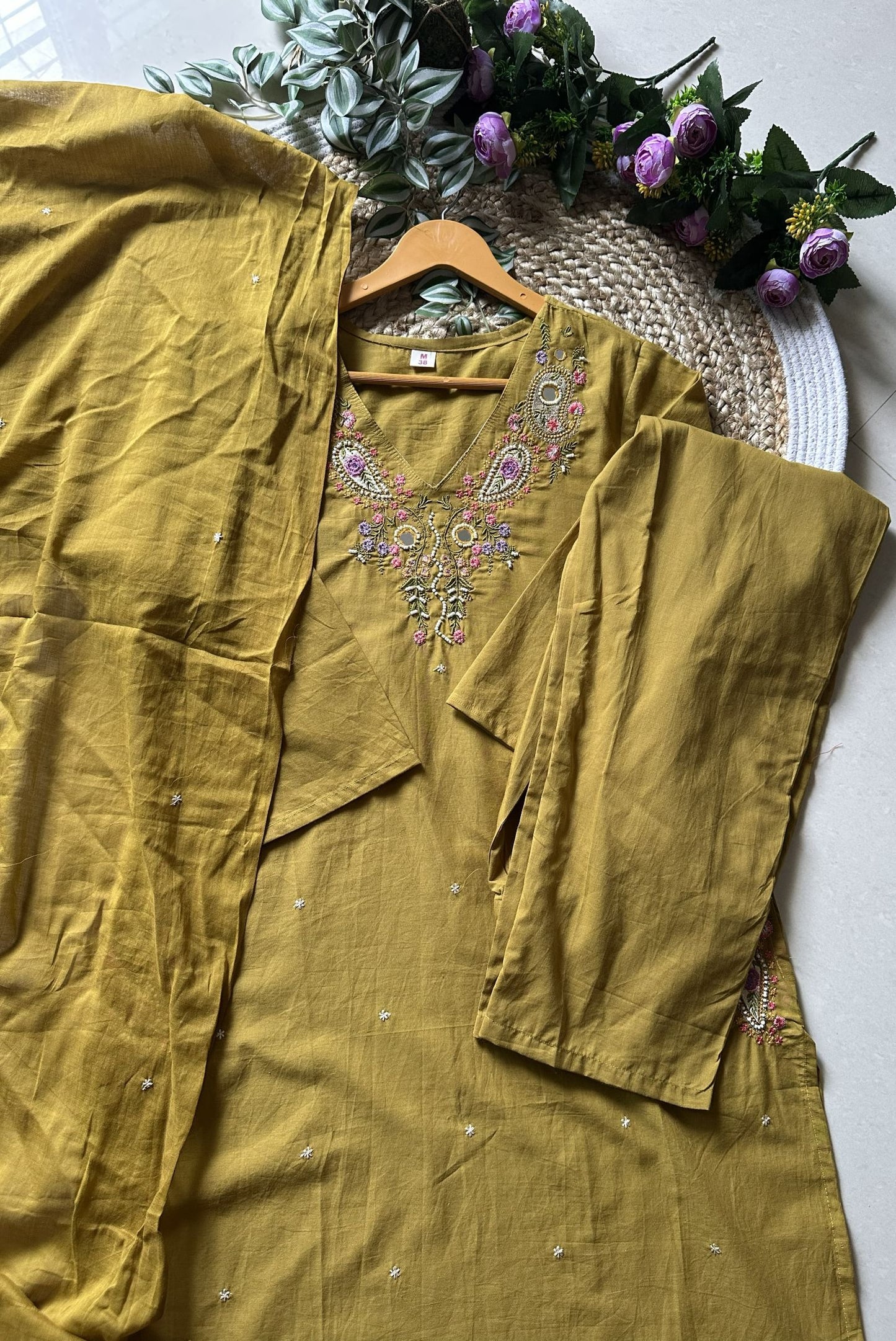 Cotton Embroidery Kurta Set_KE-0211-03