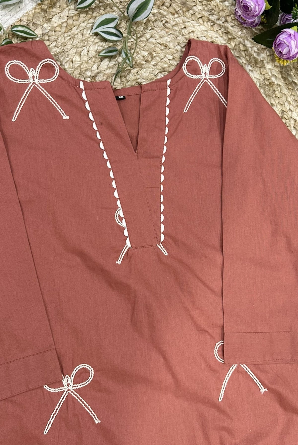 Embroidery Cotton Co-ord Set_KE-0211-22