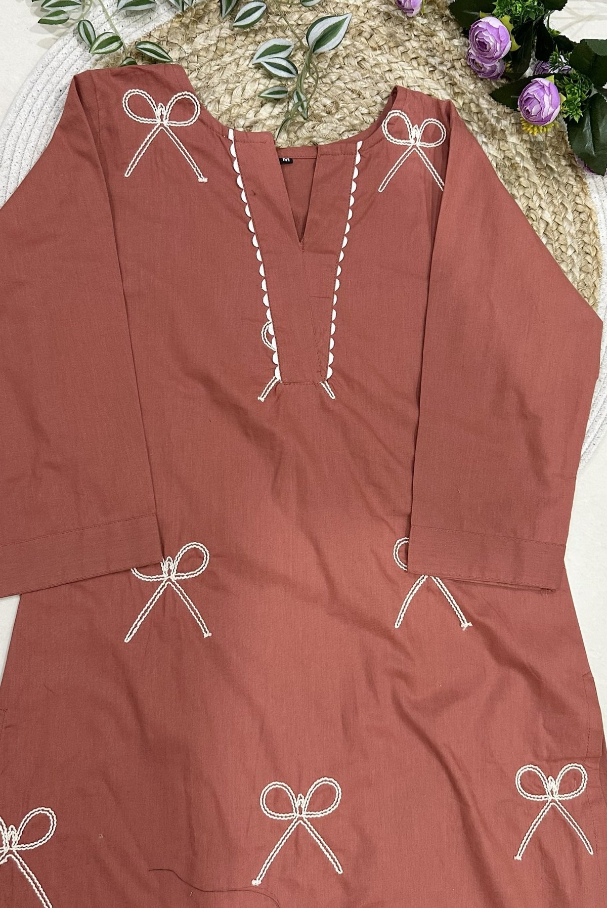 Embroidery Cotton Co-ord Set_KE-0211-22