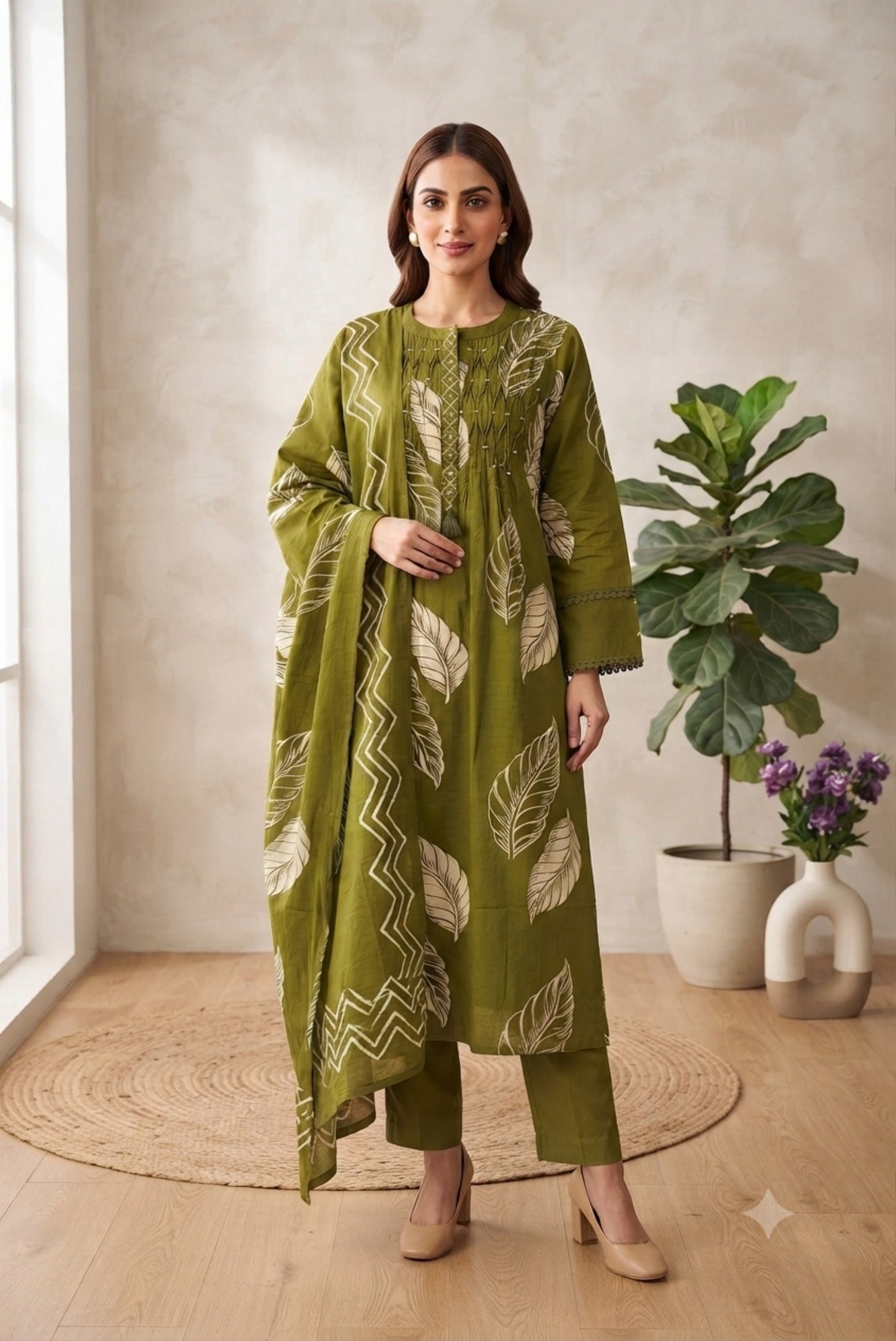 Printed Cotton Kurta Set_KE-0211-27