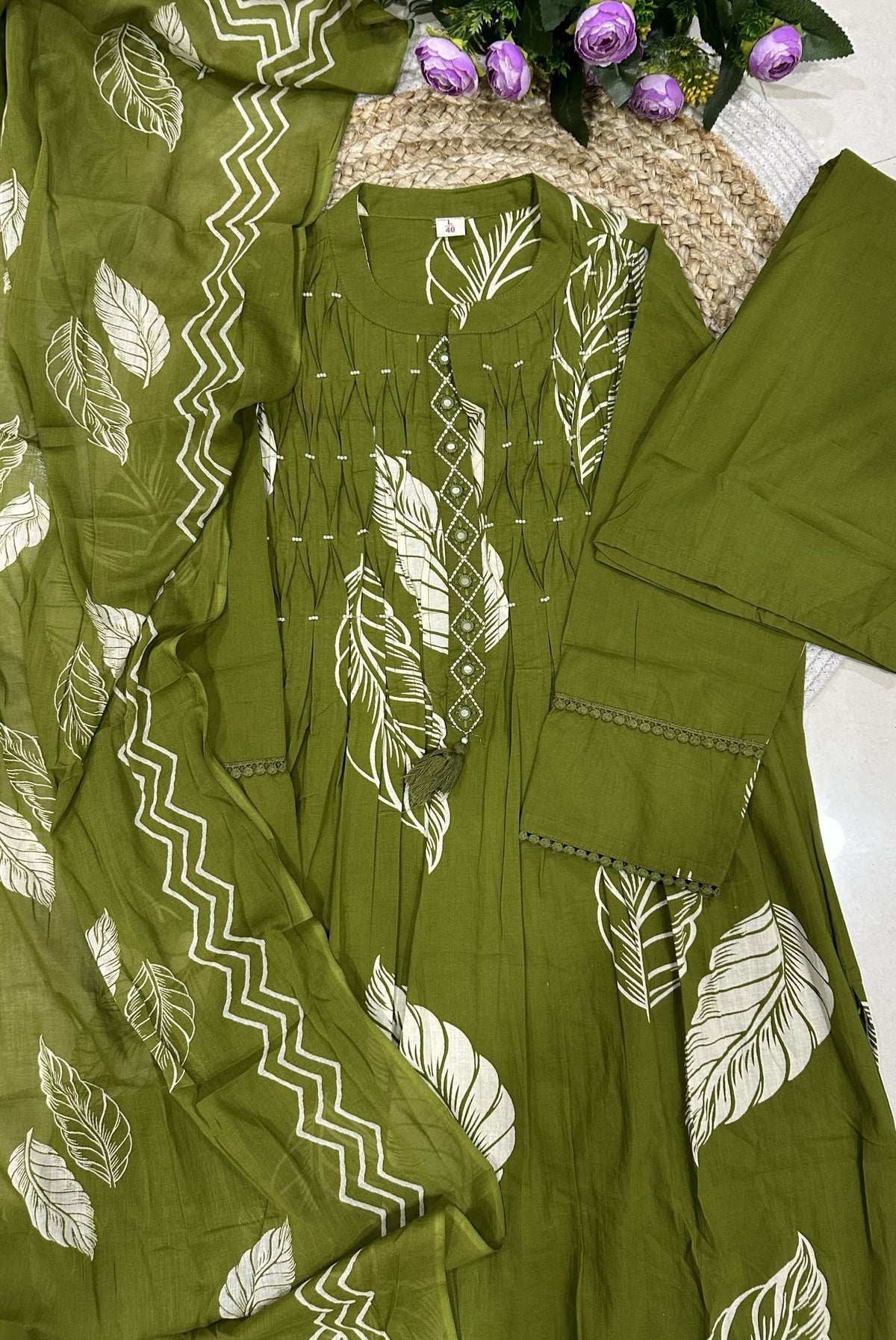 Printed Cotton Kurta Set_KE-0211-27