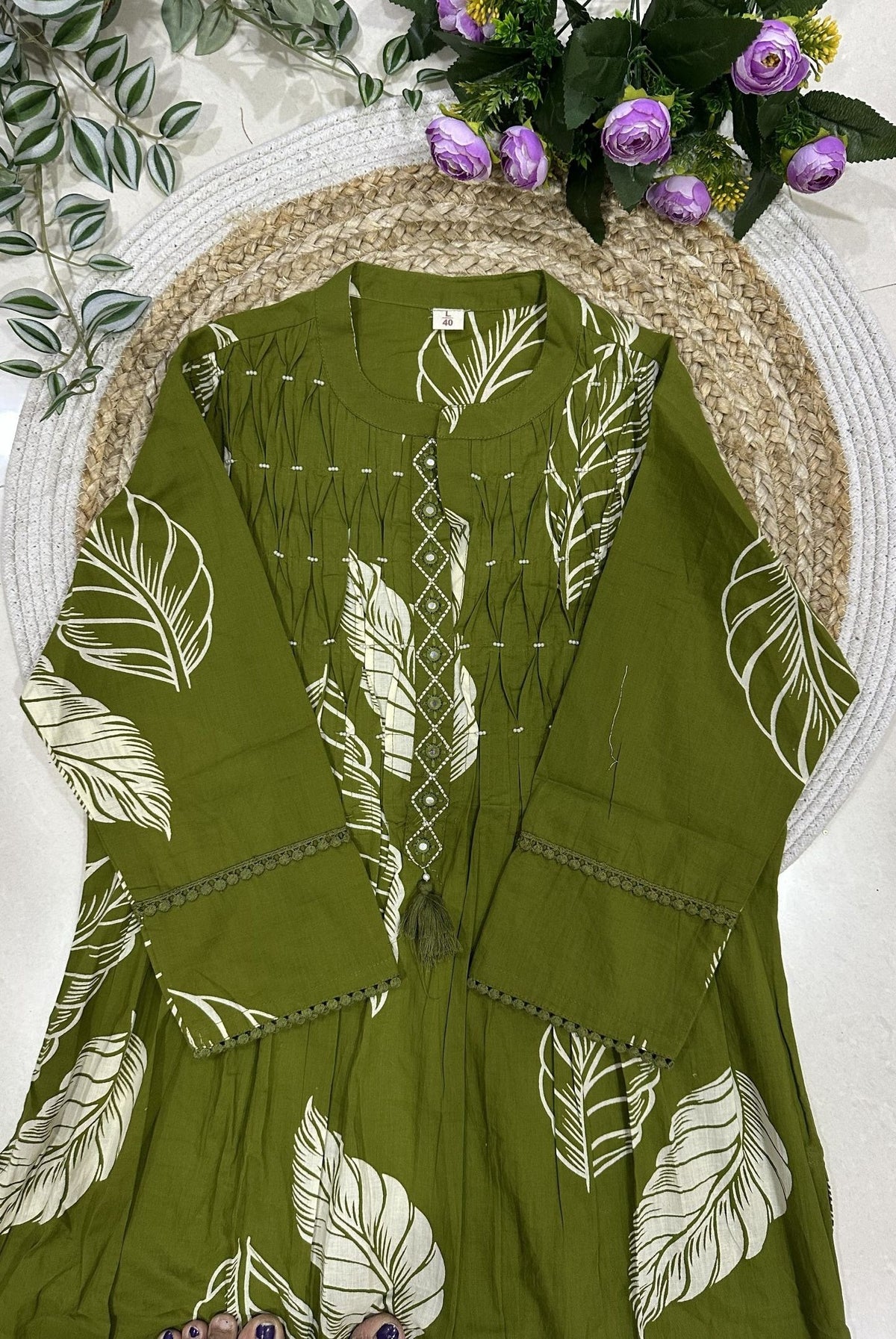 Printed Cotton Kurta Set_KE-0211-27