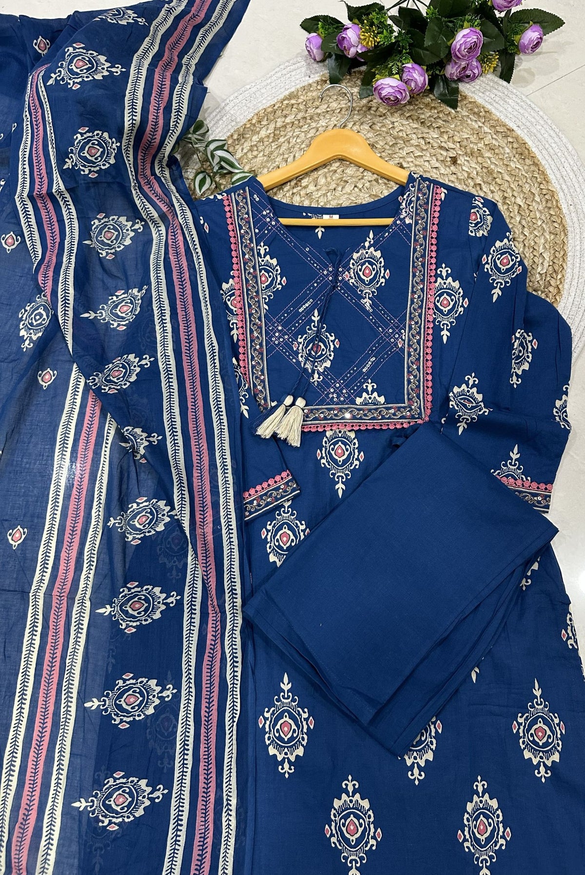 Printed Cotton Kurta Set_KE-0211-30