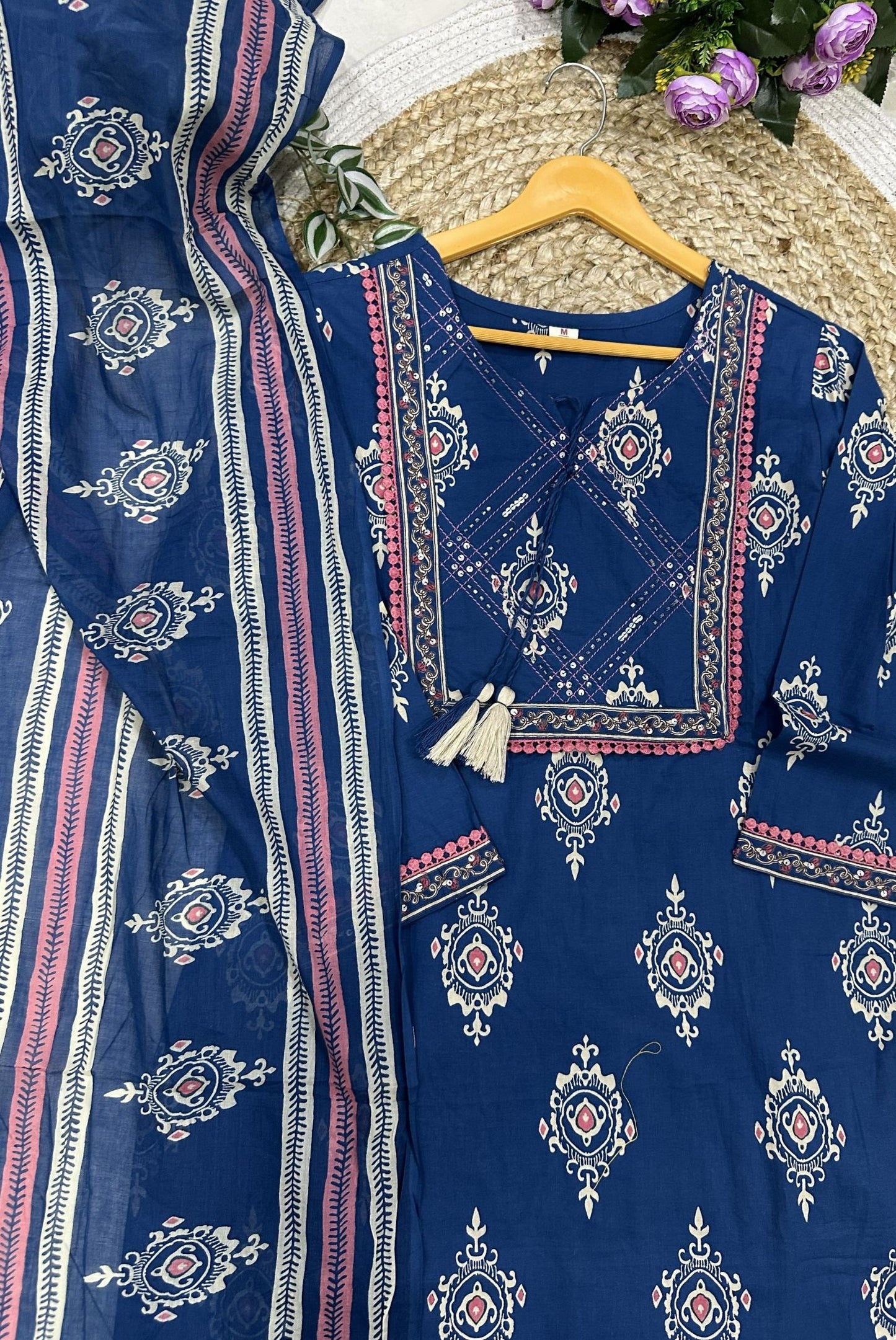 Printed Cotton Kurta Set_KE-0211-30