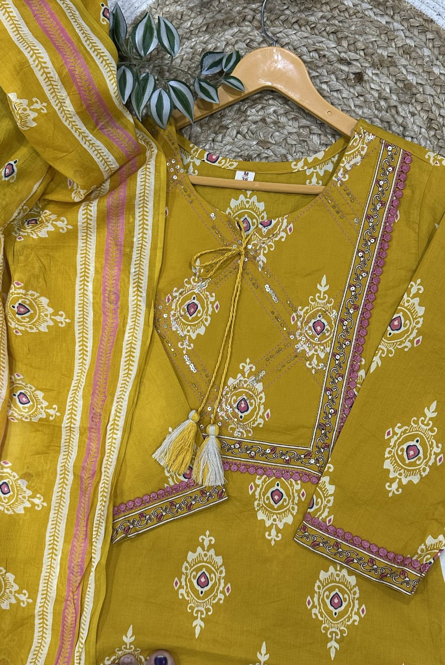 Printed Cotton Kurta Set_KE-0211-31