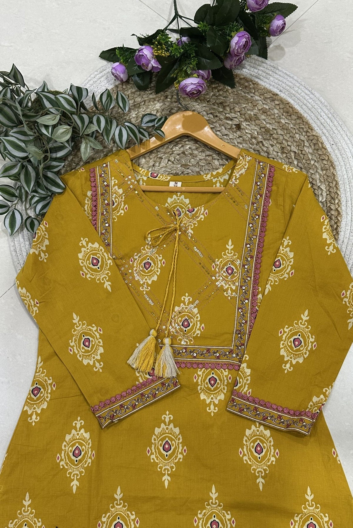 Printed Cotton Kurta Set_KE-0211-31