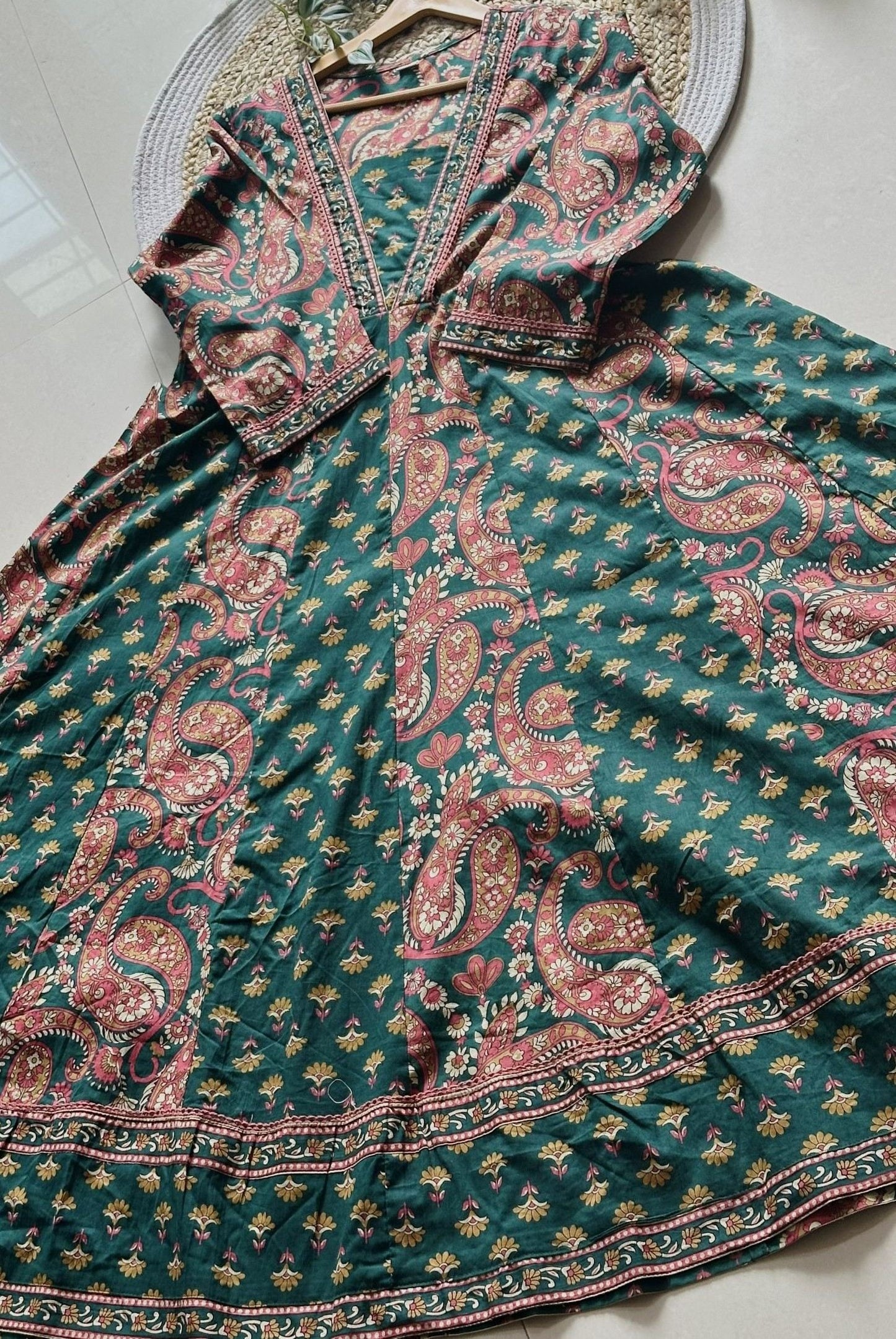 Printed Cotton Anarkali Kurta Set_KE-0211-36