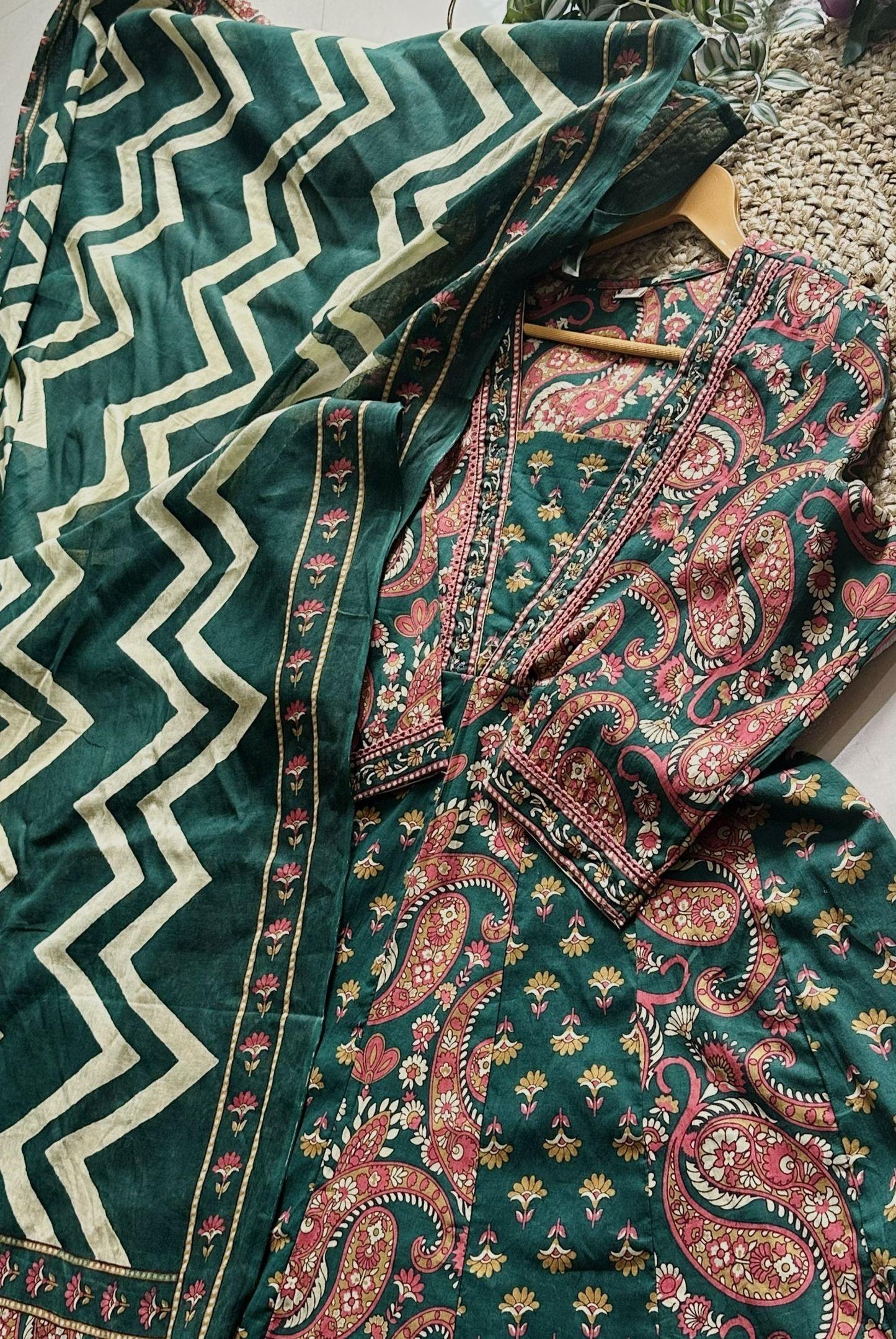 Printed Cotton Anarkali Kurta Set_KE-0211-36