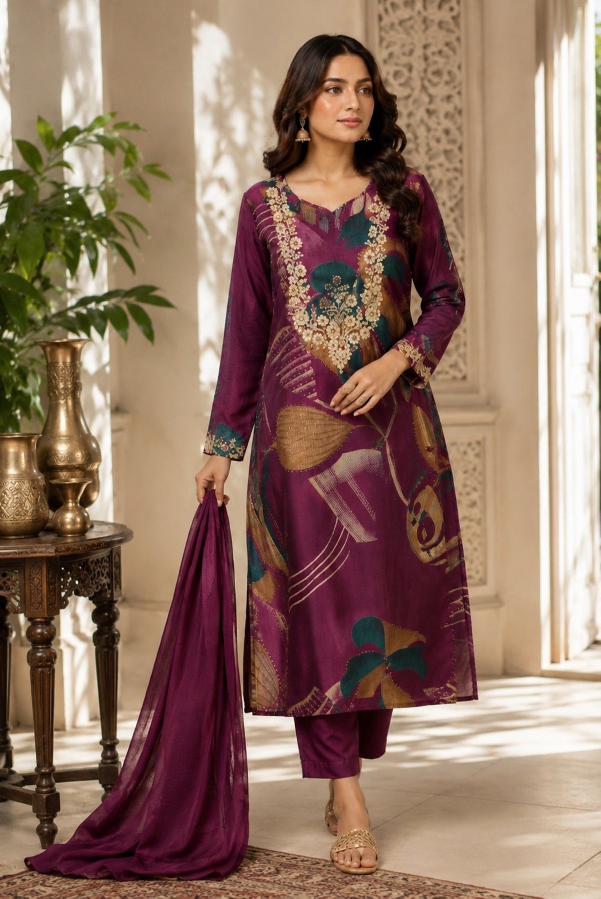 Premium Printed Kurta Set_KE-0211-38