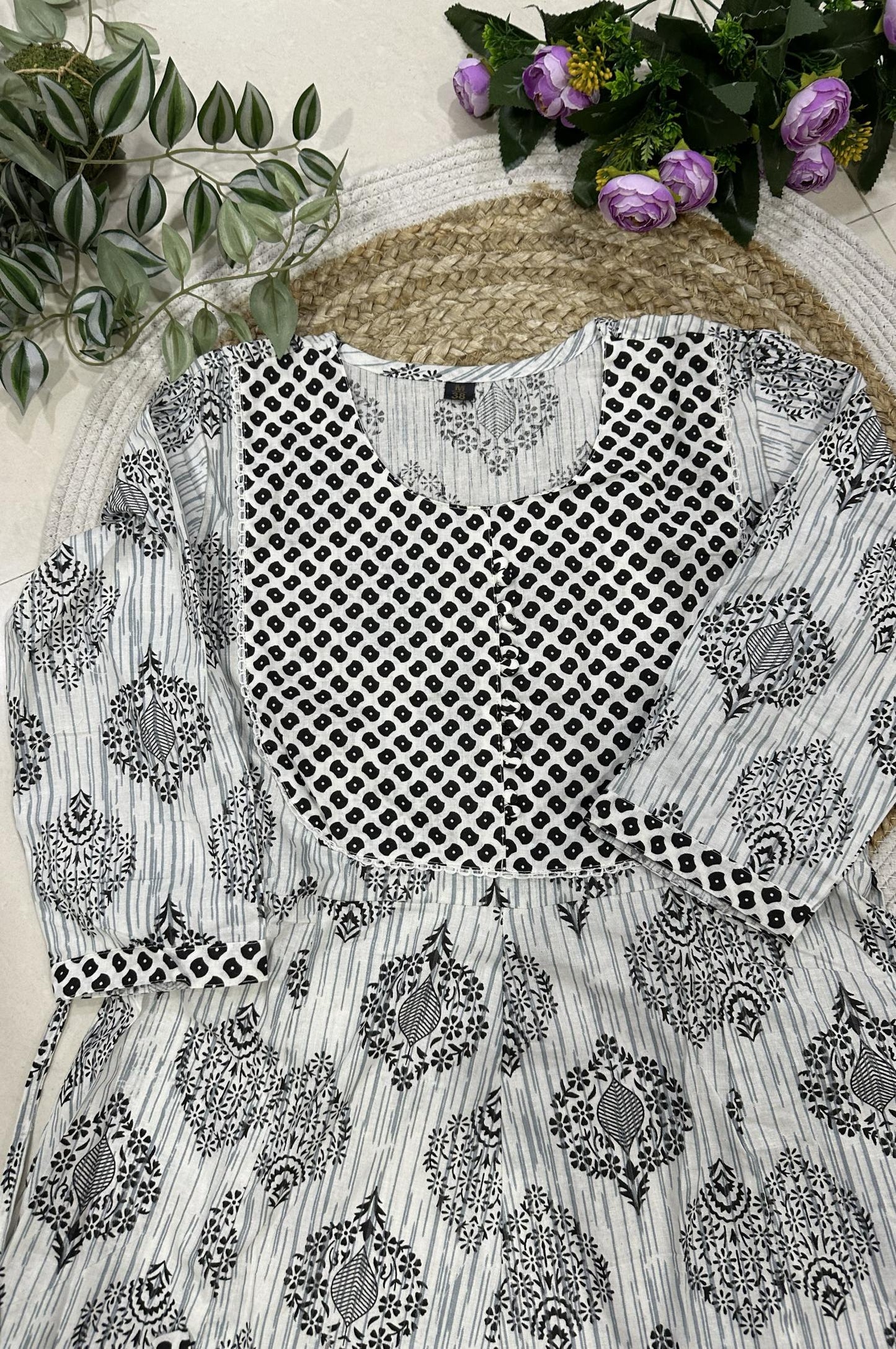 Printed Cotton Anarkali Kurta Set_KE-0211-48