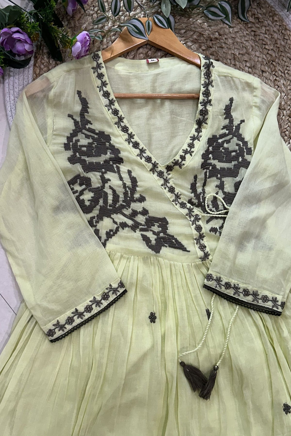 Premium Embroidery Cotton A-Line Kurta Set_KE-0211-50