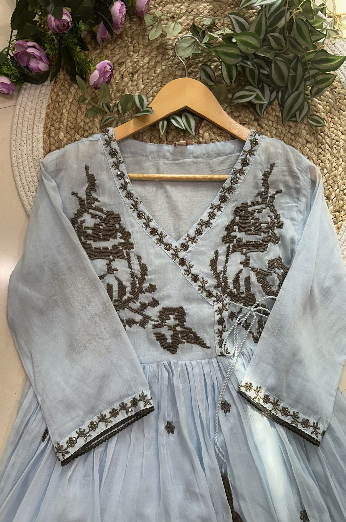 Premium Embroidery Cotton A-Line Kurta Set_KE-0211-51