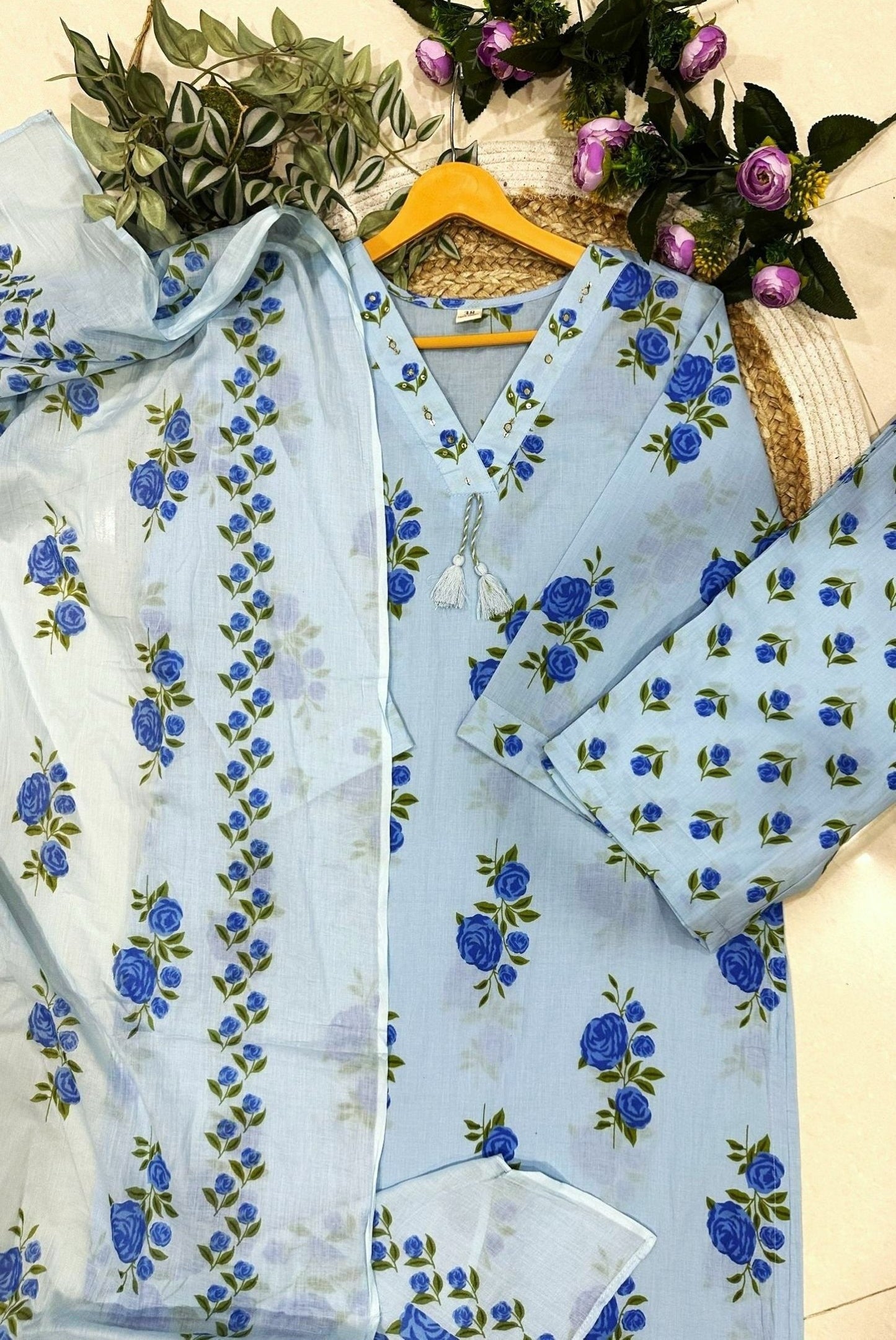 Printed Cotton Kurta Set_KE-0211-54