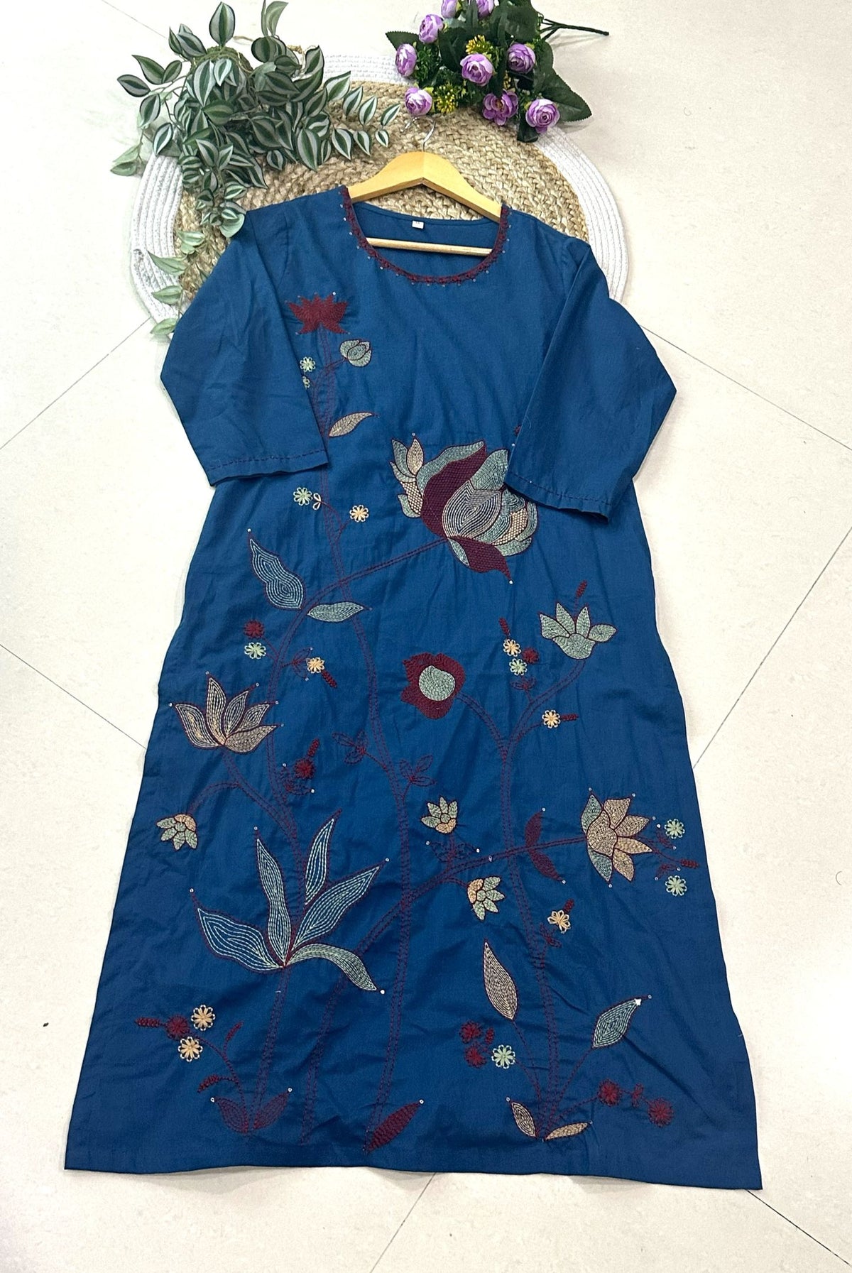 Premium Embroidery Cotton Kurta Set_KE-0211-56