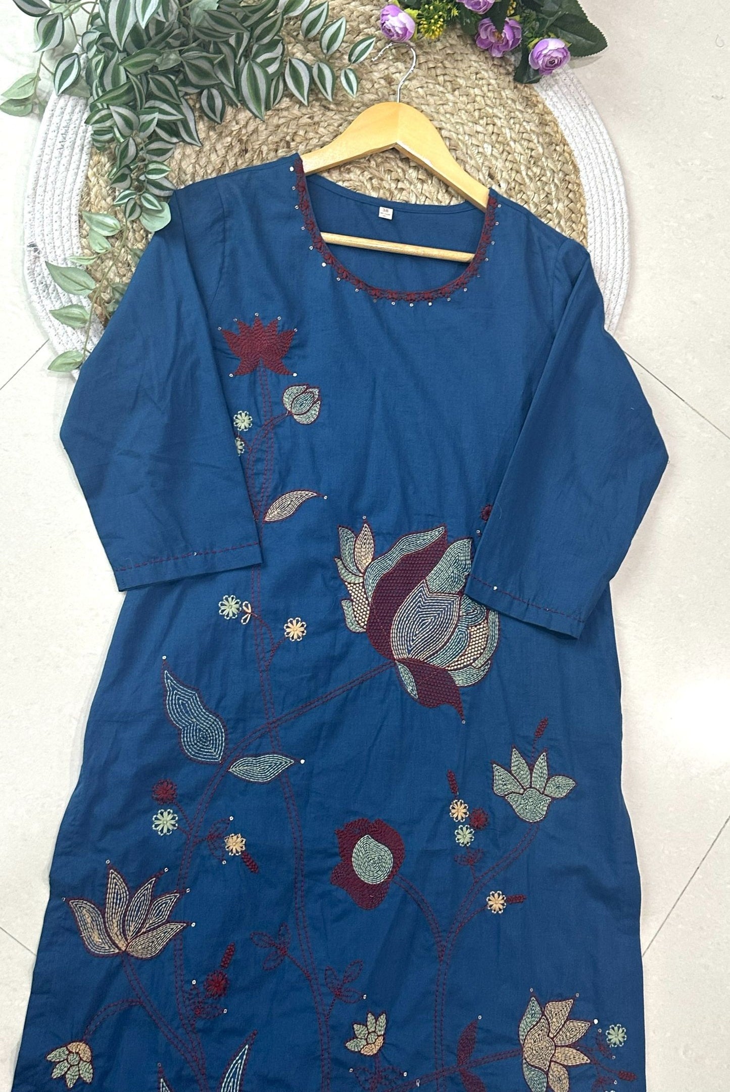Premium Embroidery Cotton Kurta Set_KE-0211-56