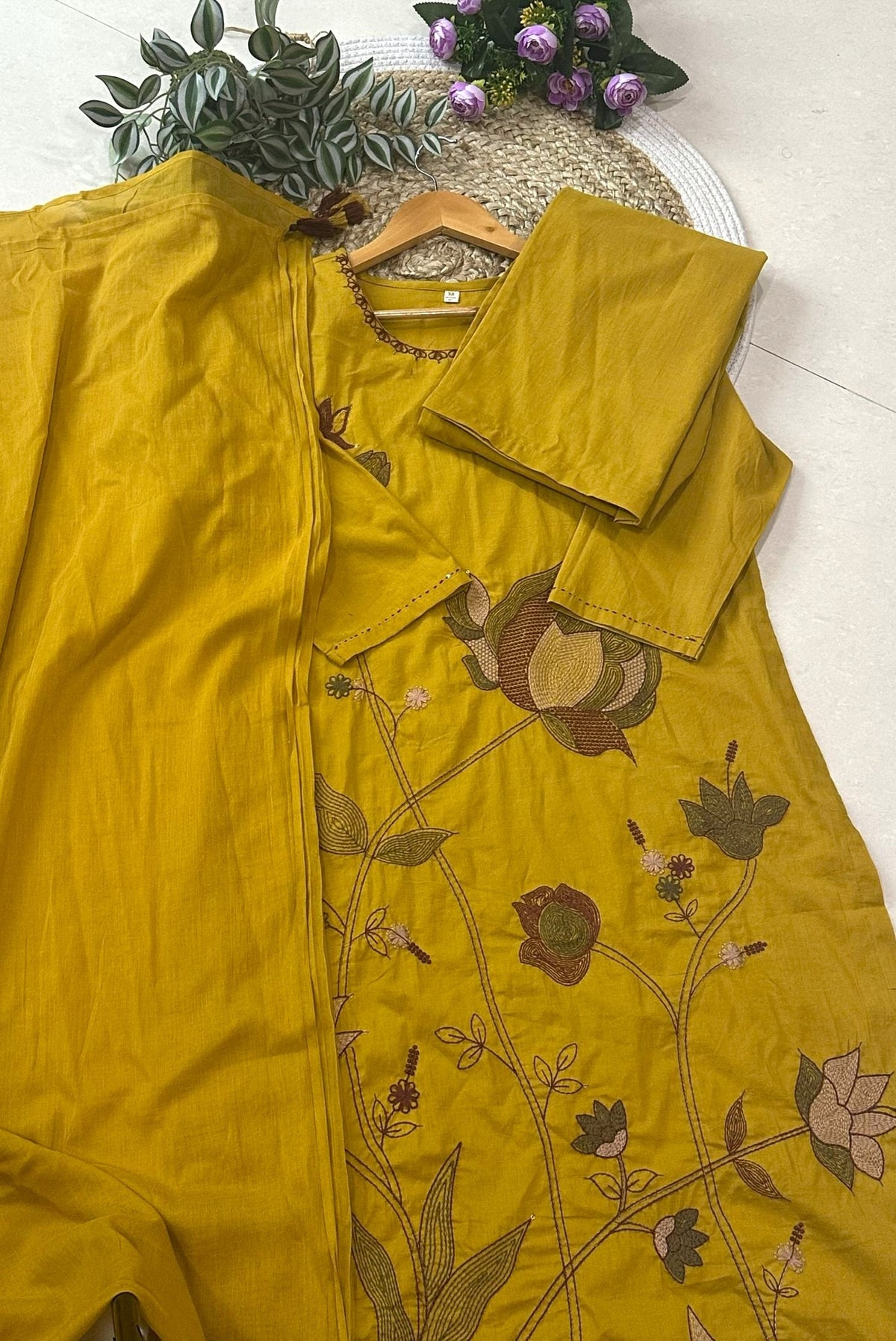 Premium Embroidery Cotton Kurta Set_KE-0211-57