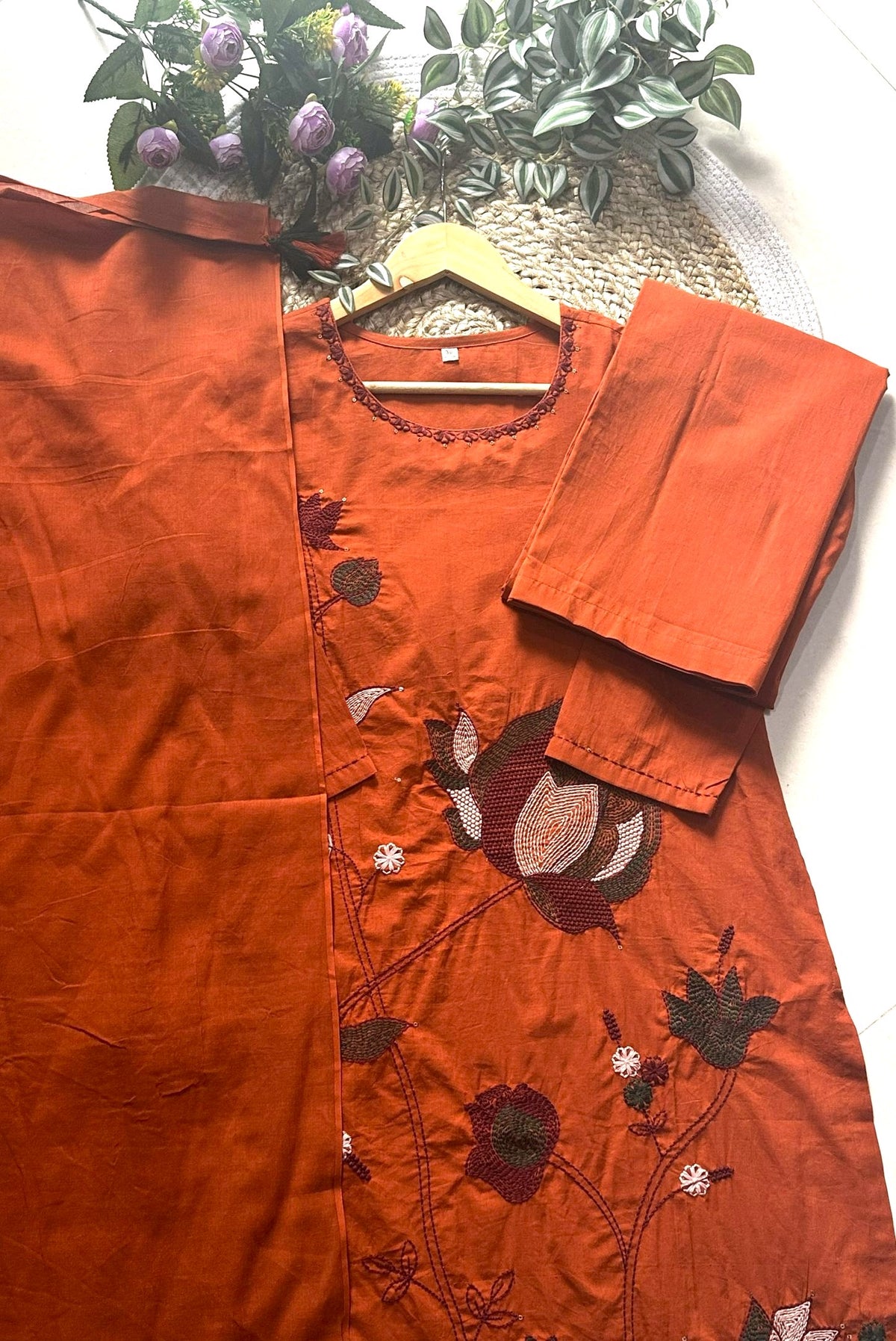 Embroidery Cotton Kurta Set_KE-0211-59