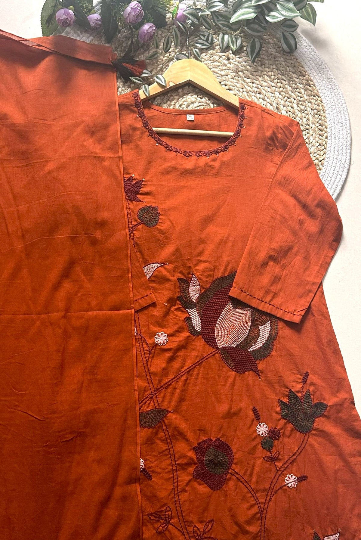 Embroidery Cotton Kurta Set_KE-0211-59