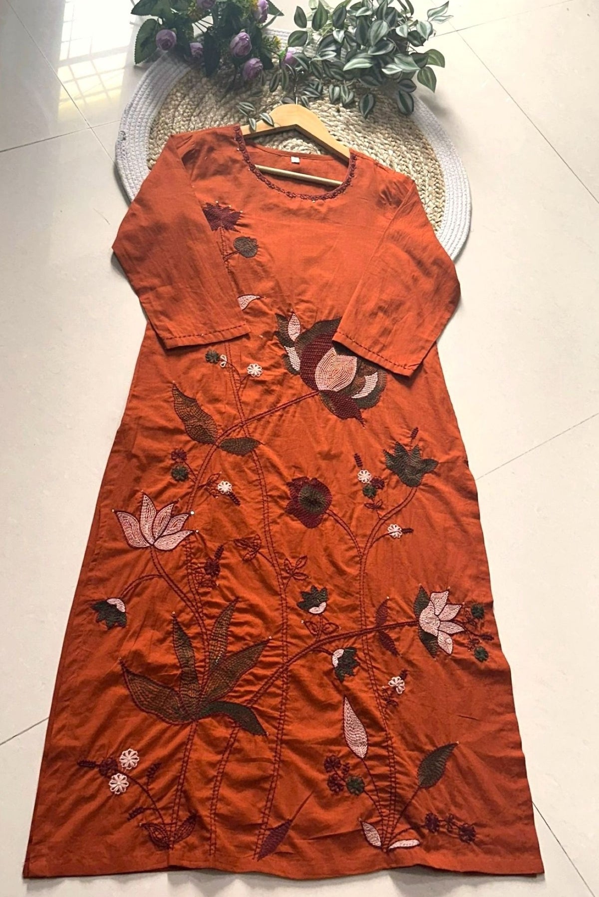 Embroidery Cotton Kurta Set_KE-0211-59