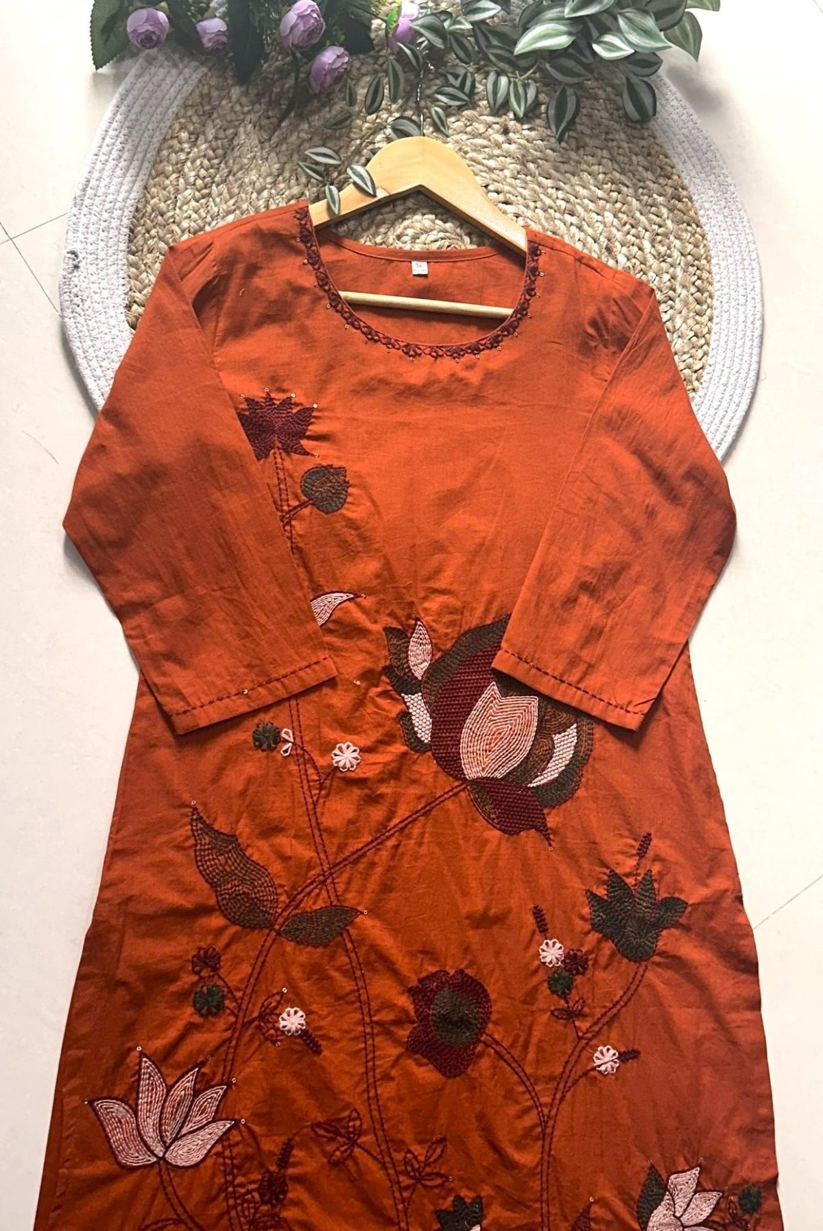 Embroidery Cotton Kurta Set_KE-0211-59