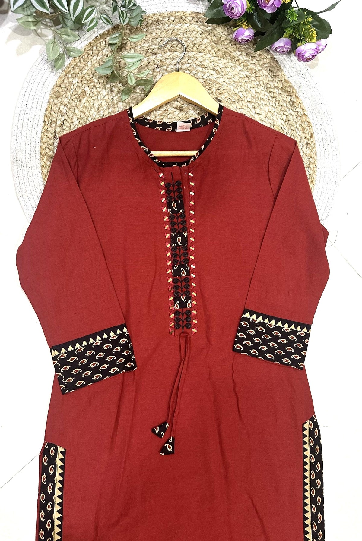 Embroidery Cotton Co-ord Set with Jacket_KE-0211-60