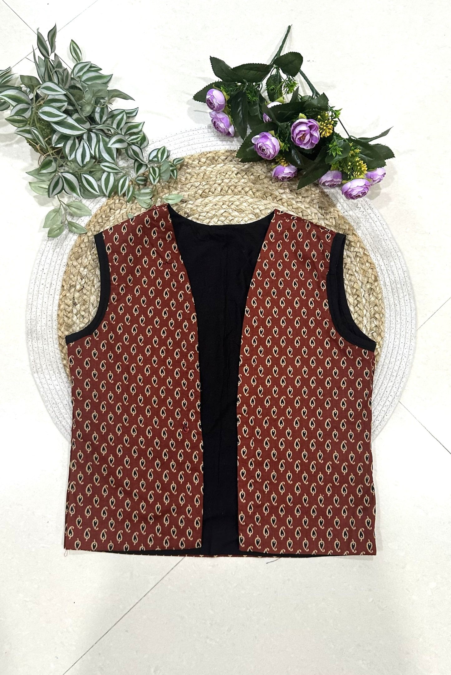 Embroidery Cotton Co-ord Set with Jacket_KE-0211-60