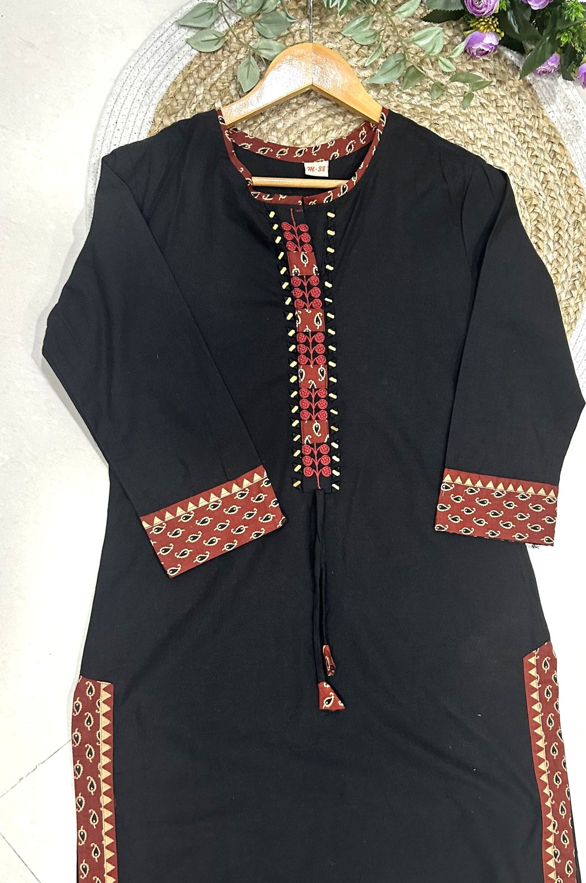 Embroidery Cotton Co-ord Set with Jacket_KE-0211-61